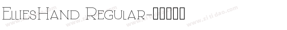 ElliesHand Regular字体转换